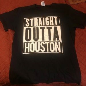 Black Straight Outta Houston T-Shirt Size M